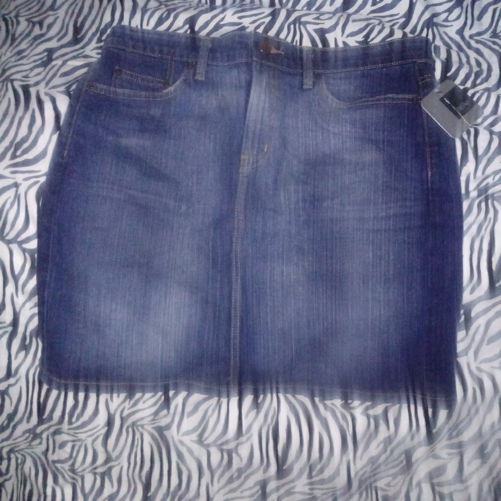 Jean mini skirt
